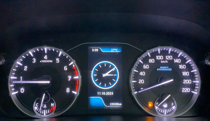 2022 Maruti BREZZA ZXI SMART HYBRID DUAL TONE, Petrol, Manual, 23,928 km, Odometer Image