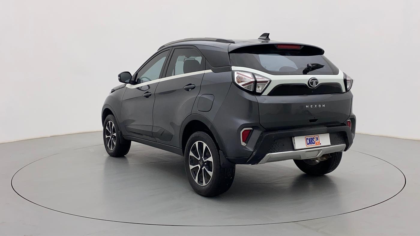 2021 Tata NEXON XZA + 1.2 PETROL A/T, Petrol, Automatic, 14,637 km, Left Back Diagonal