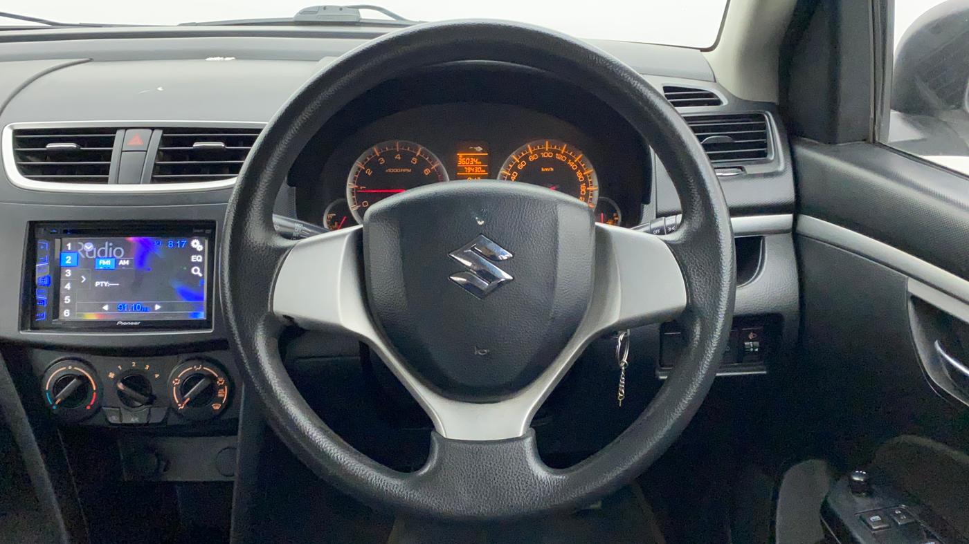 2012 Maruti Swift VXI, Petrol, Manual, 79,430 km, Steering Wheel Close Up