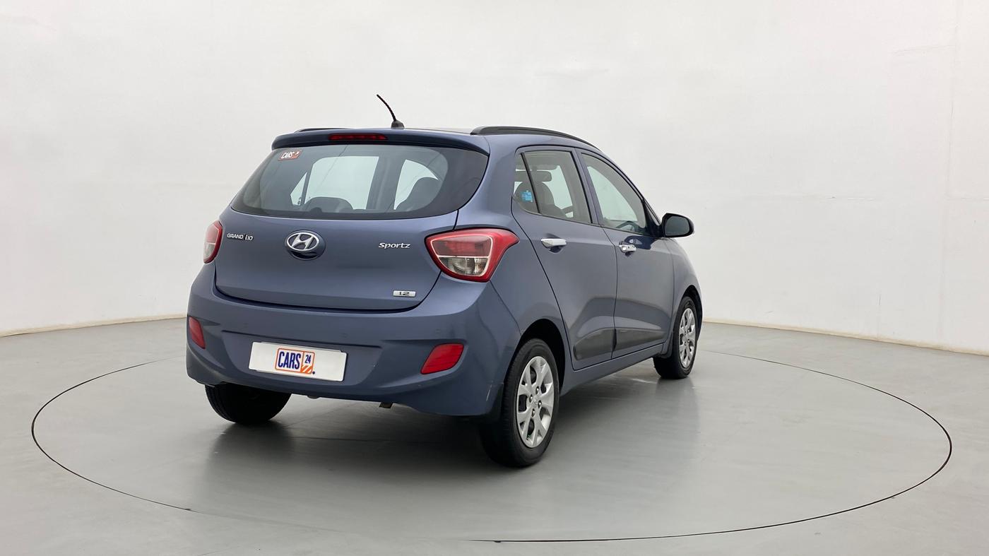 2013 Hyundai Grand i10 SPORTZ 1.2 KAPPA VTVT, Petrol, Manual, 49,100 km, Right Back Diagonal