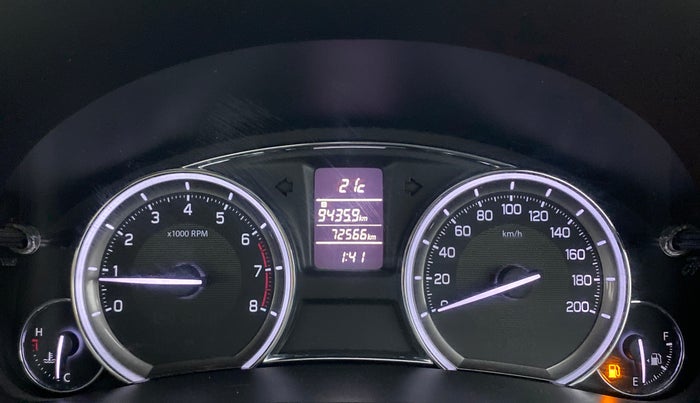 2015 Maruti Ciaz VXI, Petrol, Manual, 72,566 km, Odometer Image