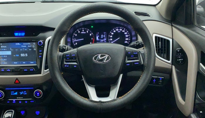 2018 Hyundai Creta SX AT 1.6 PETROL, Petrol, Automatic, 1,03,371 km, Steering Wheel Close Up