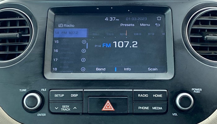 2017 Hyundai Grand i10 SPORTZ (O) AT 1.2 KAPPA VTVT, Petrol, Automatic, 17,028 km, Infotainment System