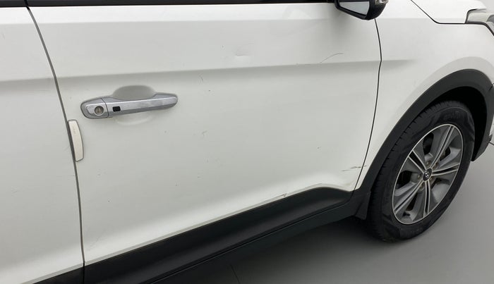 2017 Hyundai Creta SX PLUS AT 1.6 DIESEL, Diesel, Automatic, 1,00,854 km, Driver-side door - Slightly dented