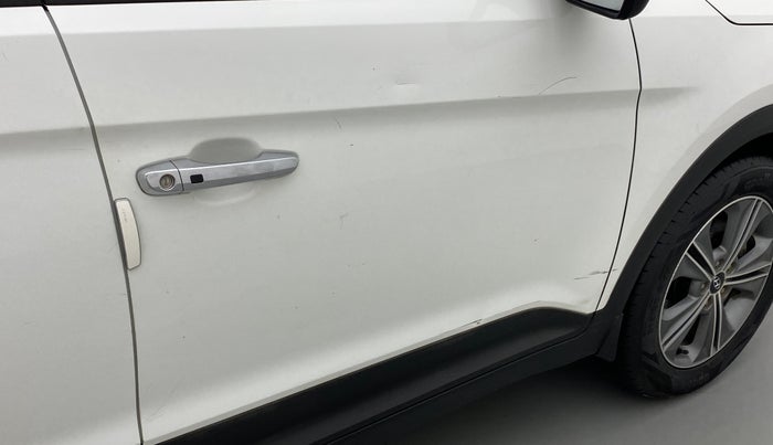 2017 Hyundai Creta SX PLUS AT 1.6 DIESEL, Diesel, Automatic, 1,00,854 km, Driver-side door - Minor scratches
