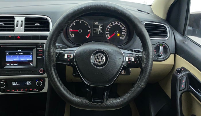 2016 Volkswagen Ameo HIGHLINE1.5L, Diesel, Manual, 1,11,610 km, Steering Wheel Close Up