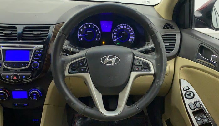 2014 Hyundai Verna FLUIDIC 1.6 VTVT SX, Petrol, Manual, 82,289 km, Steering Wheel Close Up