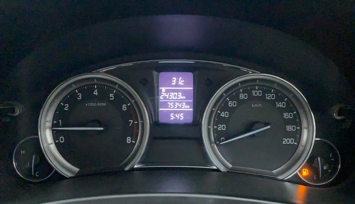 2016 Maruti Ciaz VXI, Petrol, Manual, 75,618 km, Odometer View