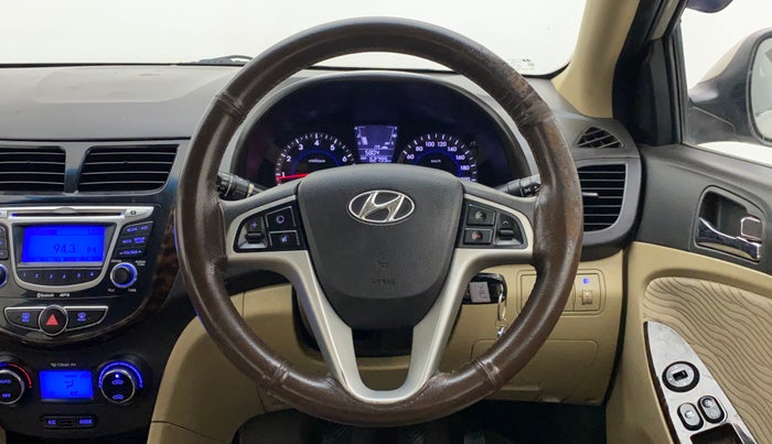 2013 Hyundai Verna FLUIDIC 1.6 VTVT EX, Petrol, Manual, 63,229 km, Steering Wheel Close Up