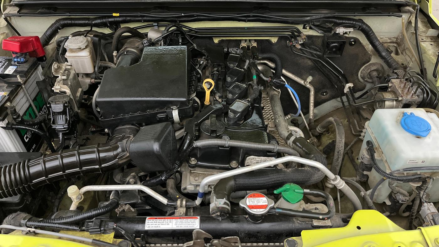 2023 Maruti JIMNY ALPHA ALL GRIP PRO AT DUAL TONE, Petrol, Automatic, 37,383 km, Engine View