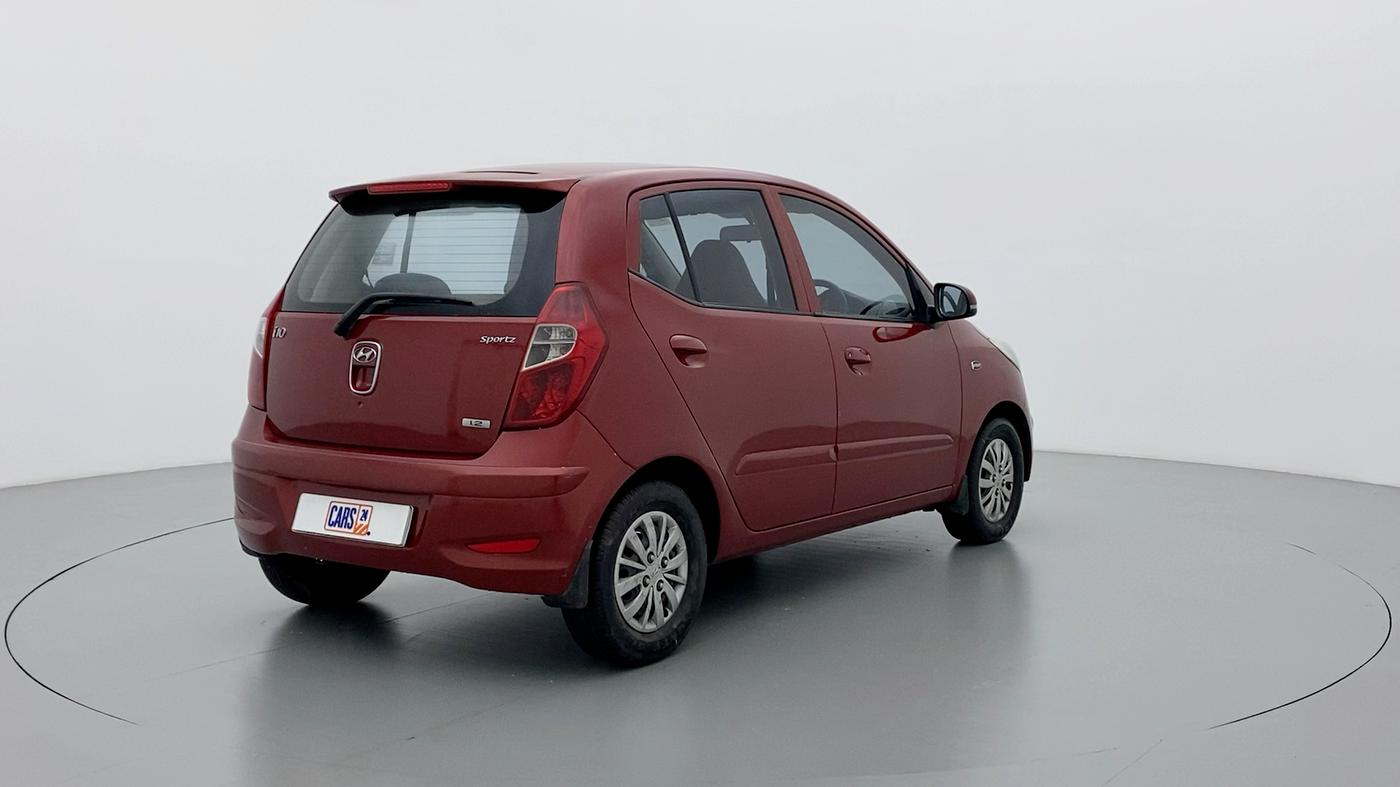 2013 Hyundai i10 SPORTZ 1.2 KAPPA2, Petrol, Manual, 72,065 km, Right Back Diagonal