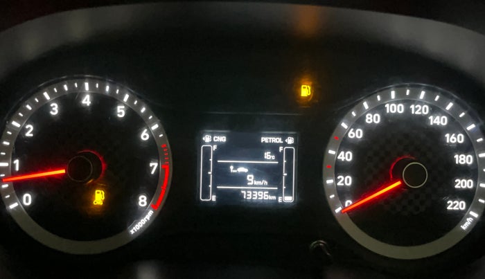 2021 Hyundai GRAND I10 NIOS SPORTZ 1.2 KAPPA VTVT CNG, CNG, Manual, 73,388 km, Odometer Image