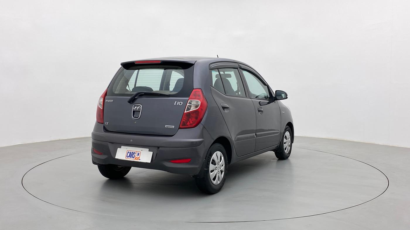 2011 Hyundai i10 SPORTZ 1.2 KAPPA2, Petrol, Manual, 76,215 km, Right Back Diagonal