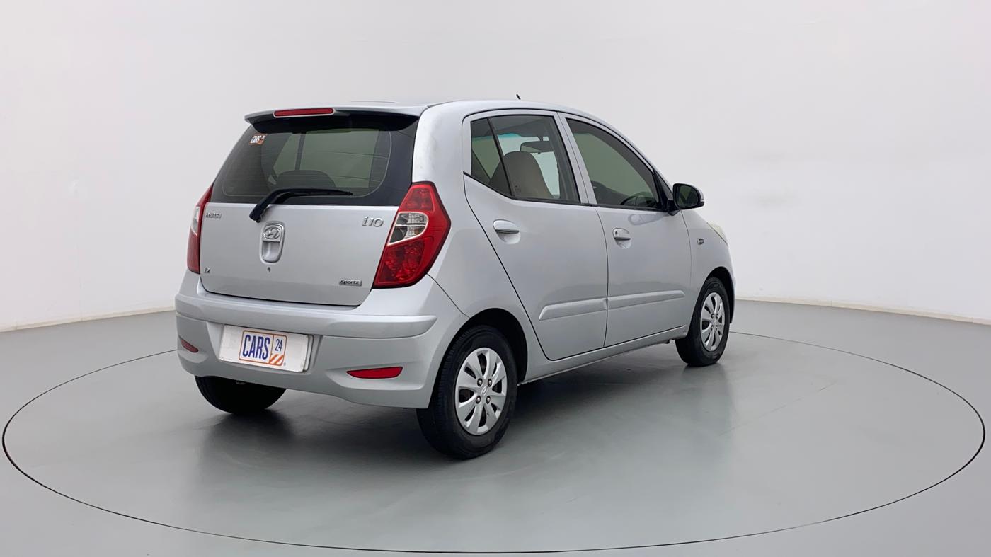 2010 Hyundai i10 SPORTZ 1.2, Petrol, Manual, 84,657 km, Right Back Diagonal
