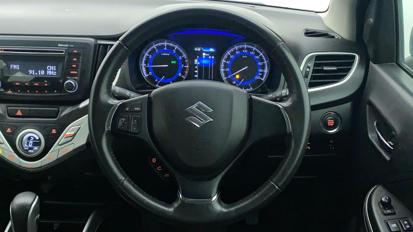 2017 Maruti Baleno ZETA CVT PETROL 1.2, Petrol, Automatic, 14,696 km, Steering Wheel Close Up
