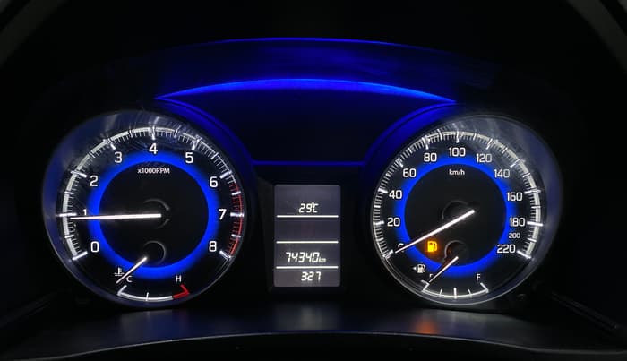 2018 Maruti Baleno DELTA PETROL 1.2, Petrol, Manual, 74,337 km, Odometer Image