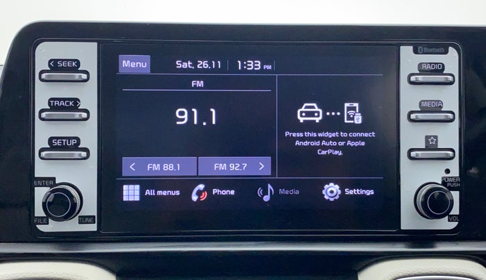 2021 KIA SONET HTX 1.0 IMT, Petrol, Manual, 7,115 km, Infotainment System