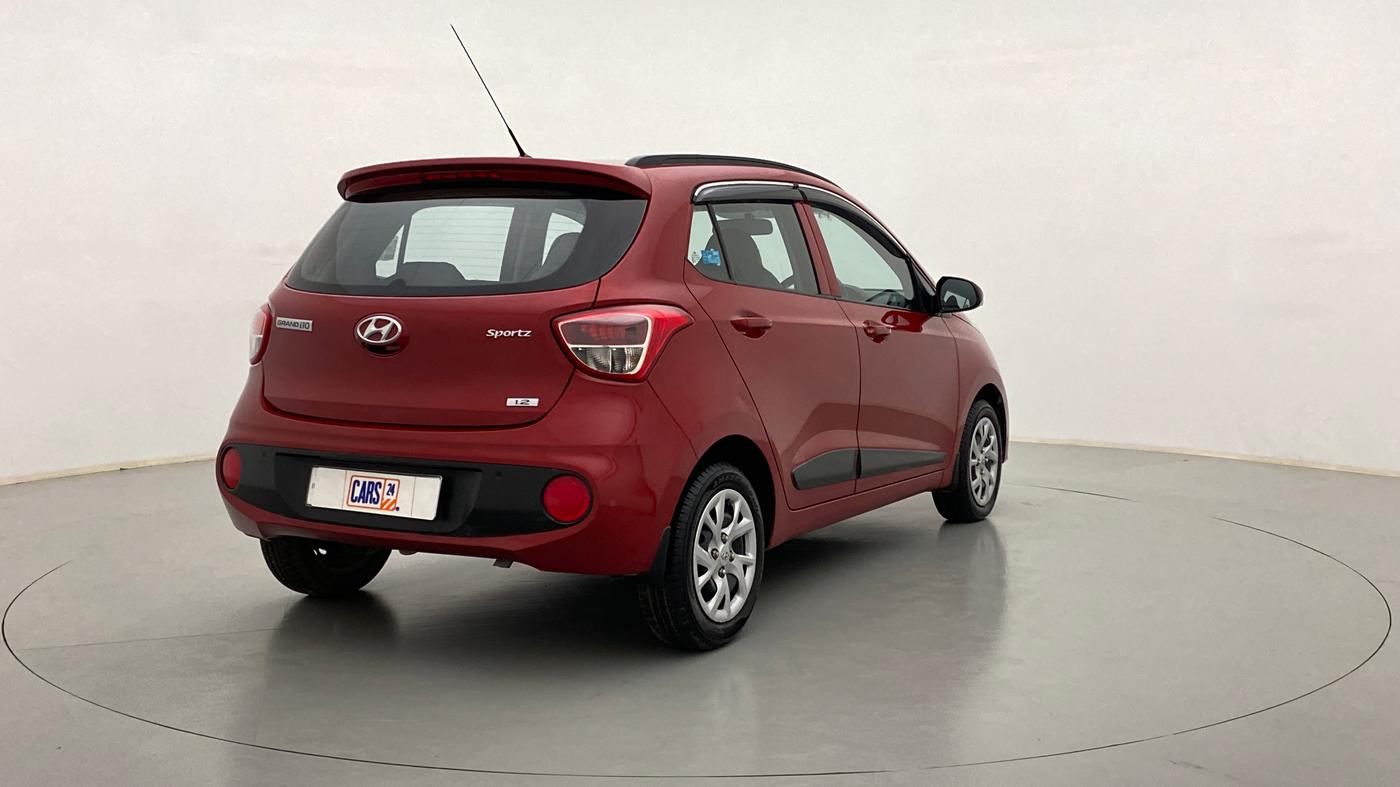 2019 Hyundai Grand i10 SPORTZ 1.2 KAPPA VTVT, Petrol, Manual, 7,107 km, Right Back Diagonal