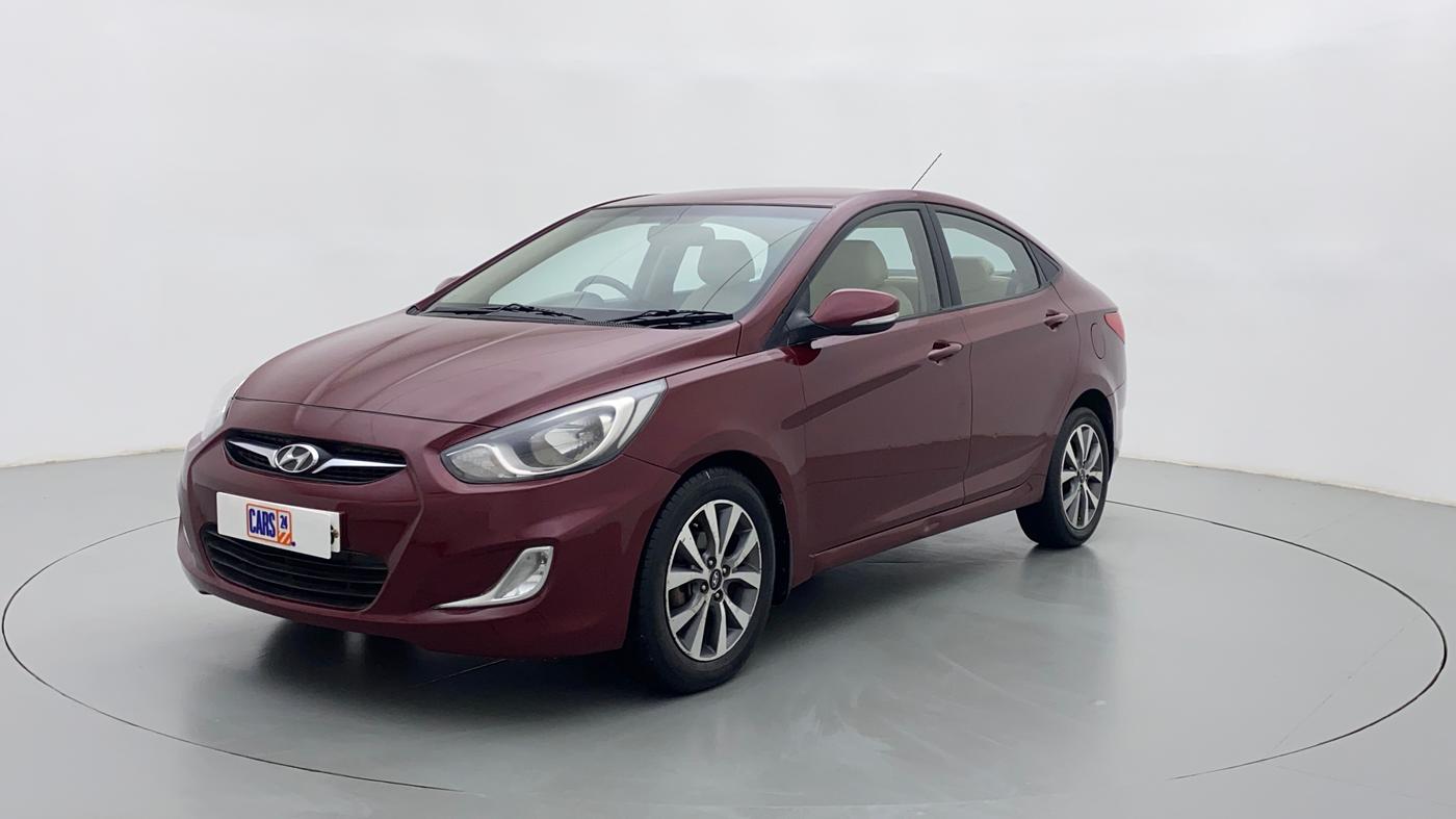 2014 Hyundai Verna FLUIDIC 1.6 CRDI SX AT, Diesel, Automatic, 80,809 km, Left Front Diagonal