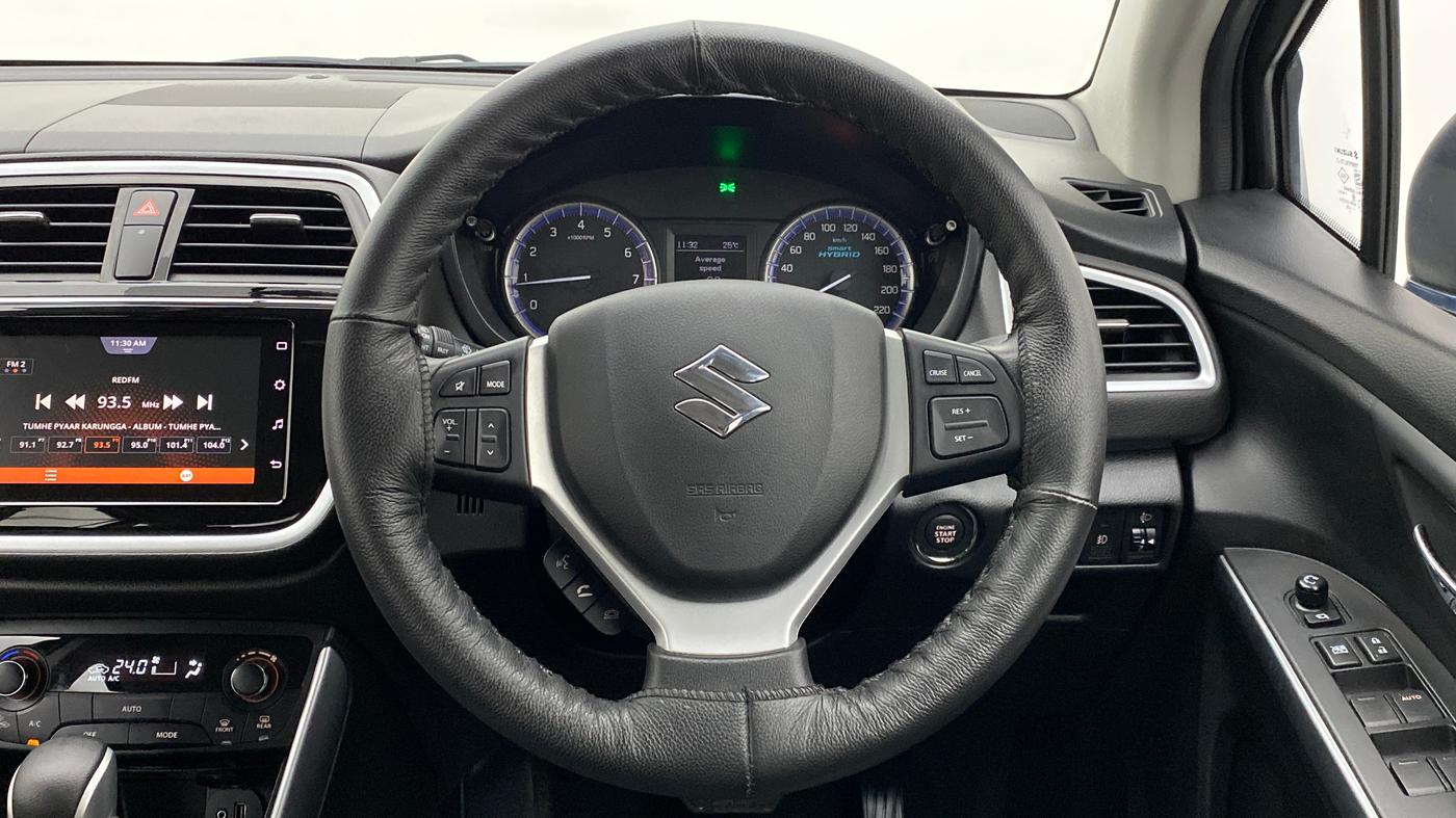 2021 Maruti S Cross ZETA AT 1.5 SHVS, Petrol, Automatic, 5,698 km, Steering Wheel Close Up