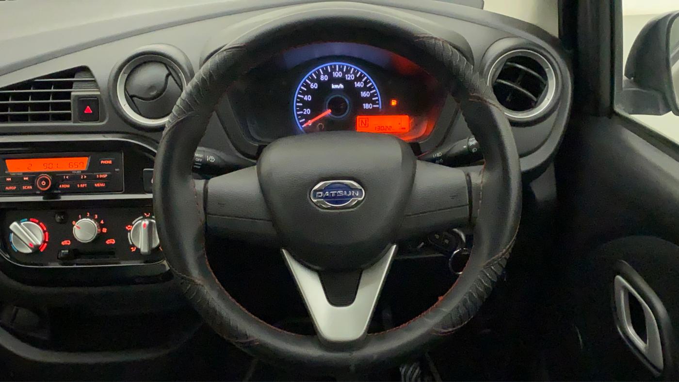 2018 Datsun Redi Go T(O) 1.0 AMT, Petrol, Automatic, 13,022 km, Steering Wheel Close Up