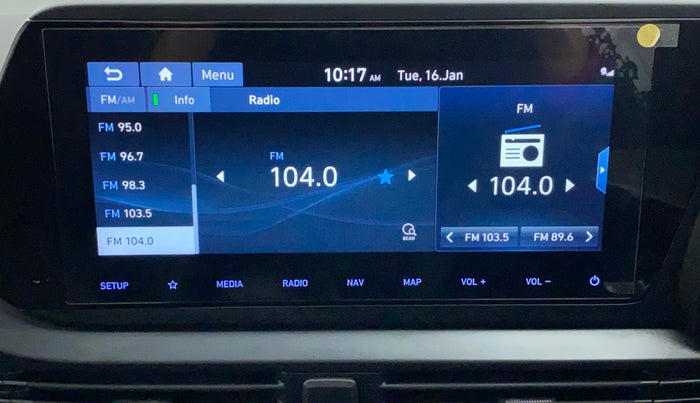 2020 Hyundai NEW I20 ASTA(O) 1.0TURBO DCT DUAL TONE, Petrol, Automatic, 33,748 km, Infotainment System
