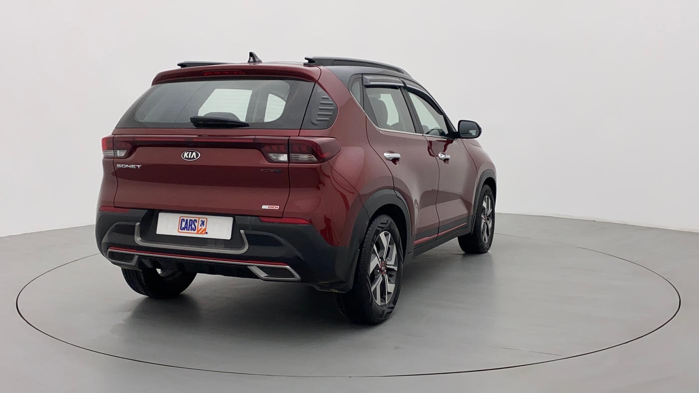 2021 KIA SONET GTX + 1.0 IMT, Petrol, Manual, 22,669 km, Right Back Diagonal