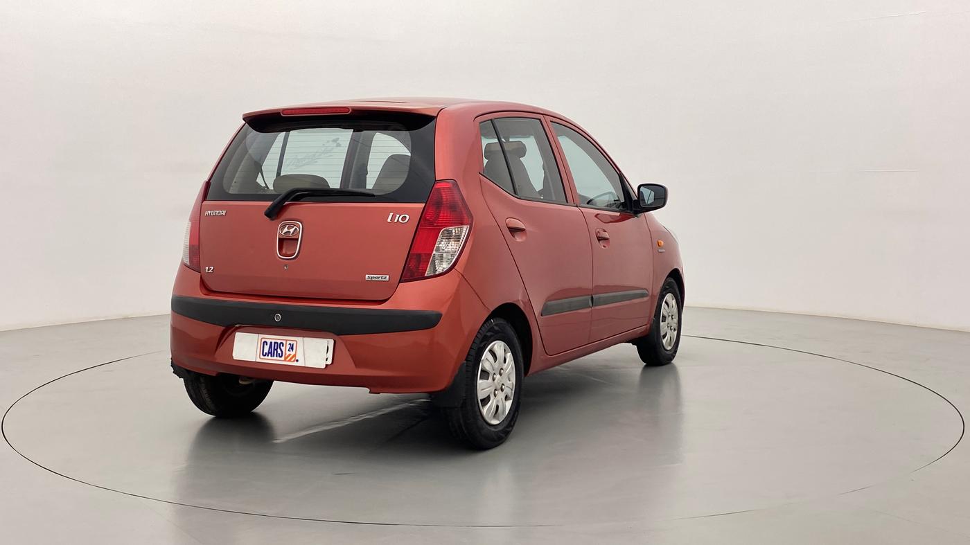 2010 Hyundai i10 SPORTZ 1.2, Petrol, Manual, 95,490 km, Right Back Diagonal