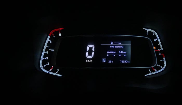 2021 KIA SONET HTX 1.0 IMT, Petrol, Manual, 76,222 km, Odometer Image