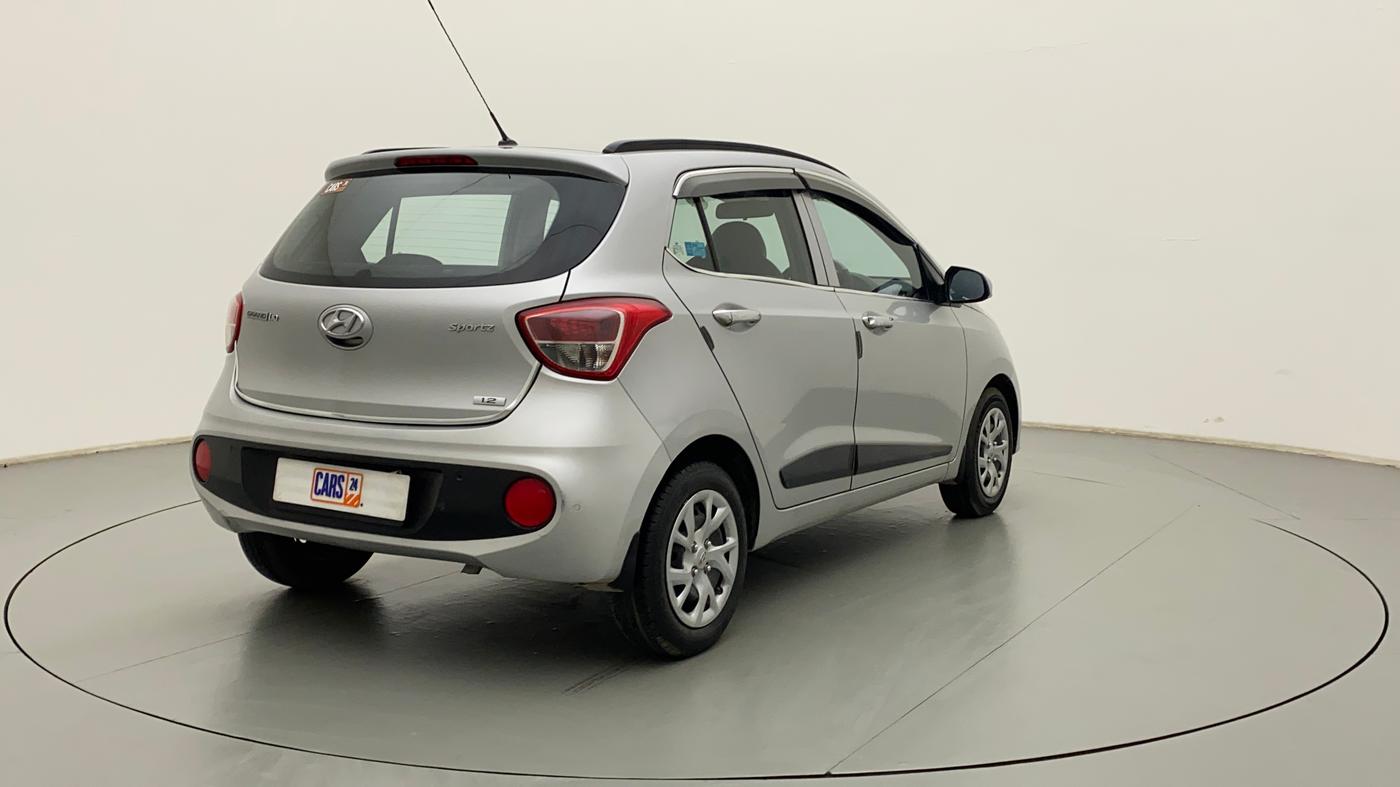 2017 Hyundai Grand i10 SPORTZ (O) 1.2 KAPPA VTVT, Petrol, Manual, 31,018 km, Right Back Diagonal