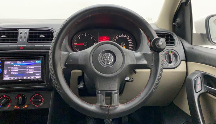 2012 Volkswagen Polo TRENDLINE 1.2L DIESEL, Diesel, Manual, 1,05,242 km, Steering Wheel Close Up