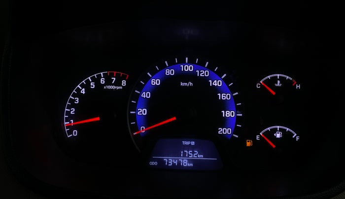 2017 Hyundai Xcent SX 1.2, CNG, Manual, 73,466 km, Odometer Image