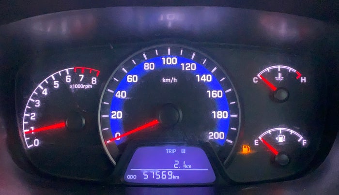 2017 Hyundai Xcent E PLUS, Petrol, Manual, 57,654 km, Odometer Image