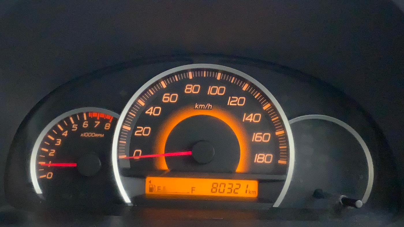 2010 Maruti Wagon R 1.0 VXI, Petrol, Manual, 80,459 km, Odometer Image
