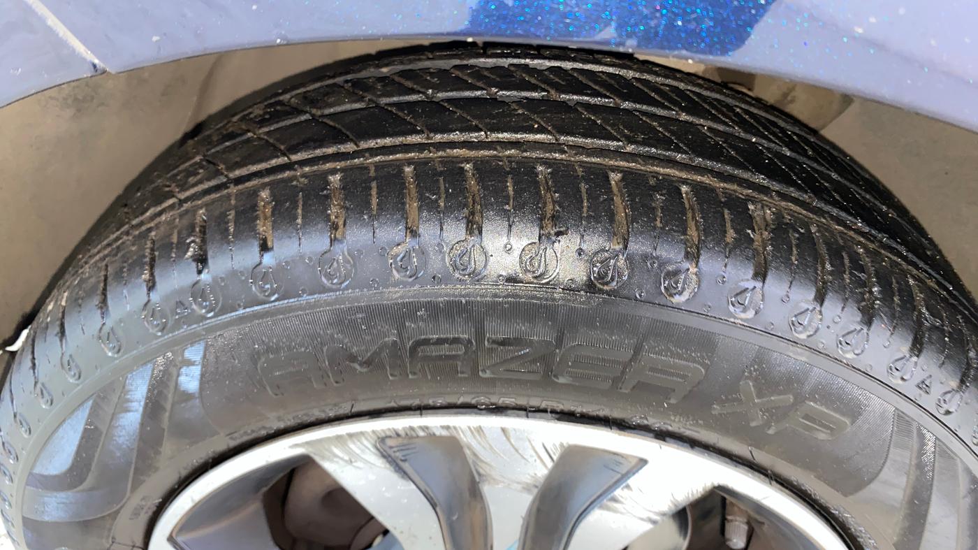 2024 Tata TIGOR XZA Plus iCNG , CNG, Automatic, 34,848 km, Left Front Tyre Tread