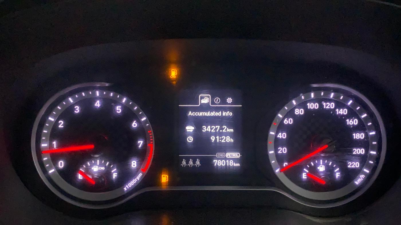 2023 Hyundai AURA SX 1.2 CNG, CNG, Manual, 78,218 km, Odometer Image