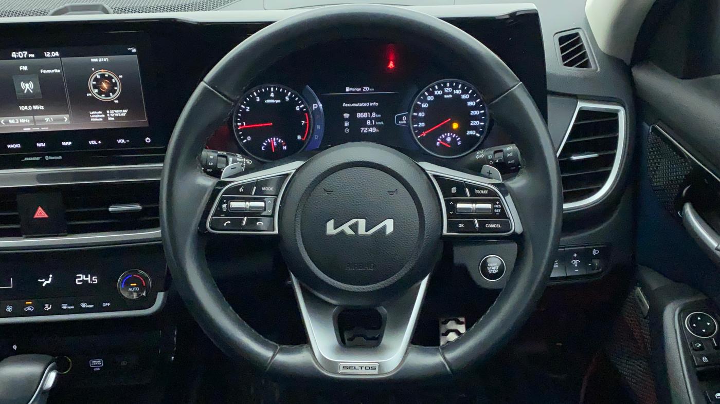 2021 KIA SELTOS X LINE 1.4 PETROL DCT, Petrol, Automatic, 28,803 km, Steering Wheel Close Up