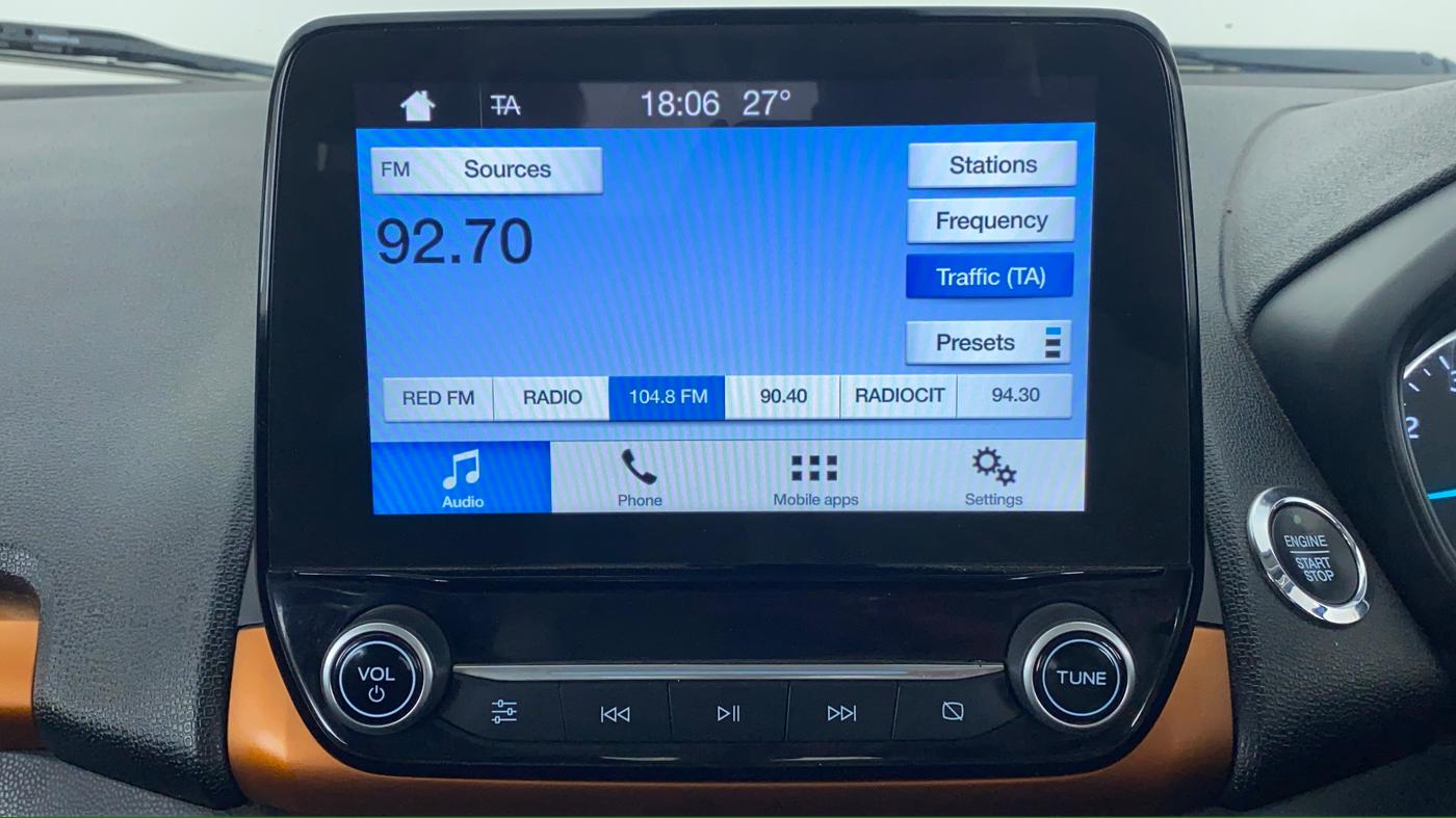 2018 Ford Ecosport 1.0 ECOBOOST TITANIUM SPORTS(SUNROOF), Petrol, Manual, 55,023 km, Infotainment System