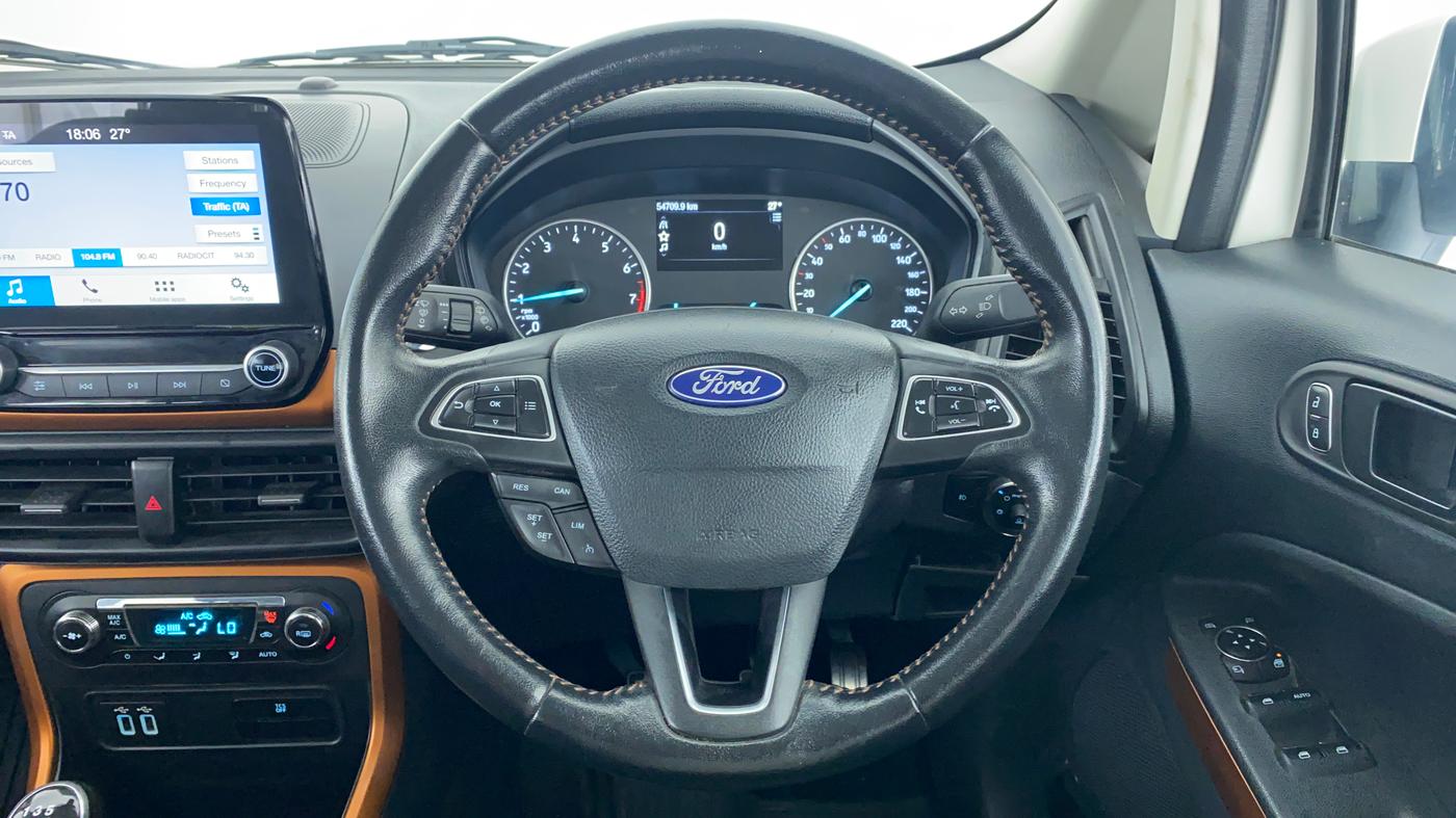 2018 Ford Ecosport 1.0 ECOBOOST TITANIUM SPORTS(SUNROOF), Petrol, Manual, 55,023 km, Steering Wheel Close Up