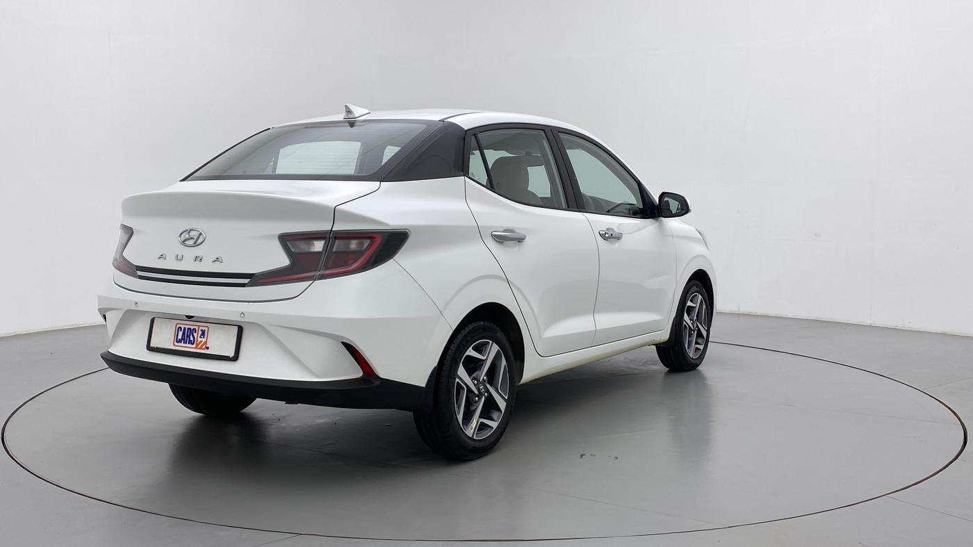 2021 Hyundai AURA SX 1.2 (O), Petrol, Manual, 7,356 km, Right Back Diagonal