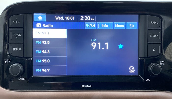 2021 Hyundai AURA SX 1.2 (O), Petrol, Manual, 7,356 km, Infotainment System