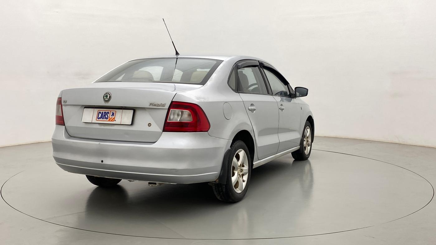 2012 Skoda Rapid ELEGANCE 1.6 TDI MT, Diesel, Manual, 81,566 km, Right Back Diagonal