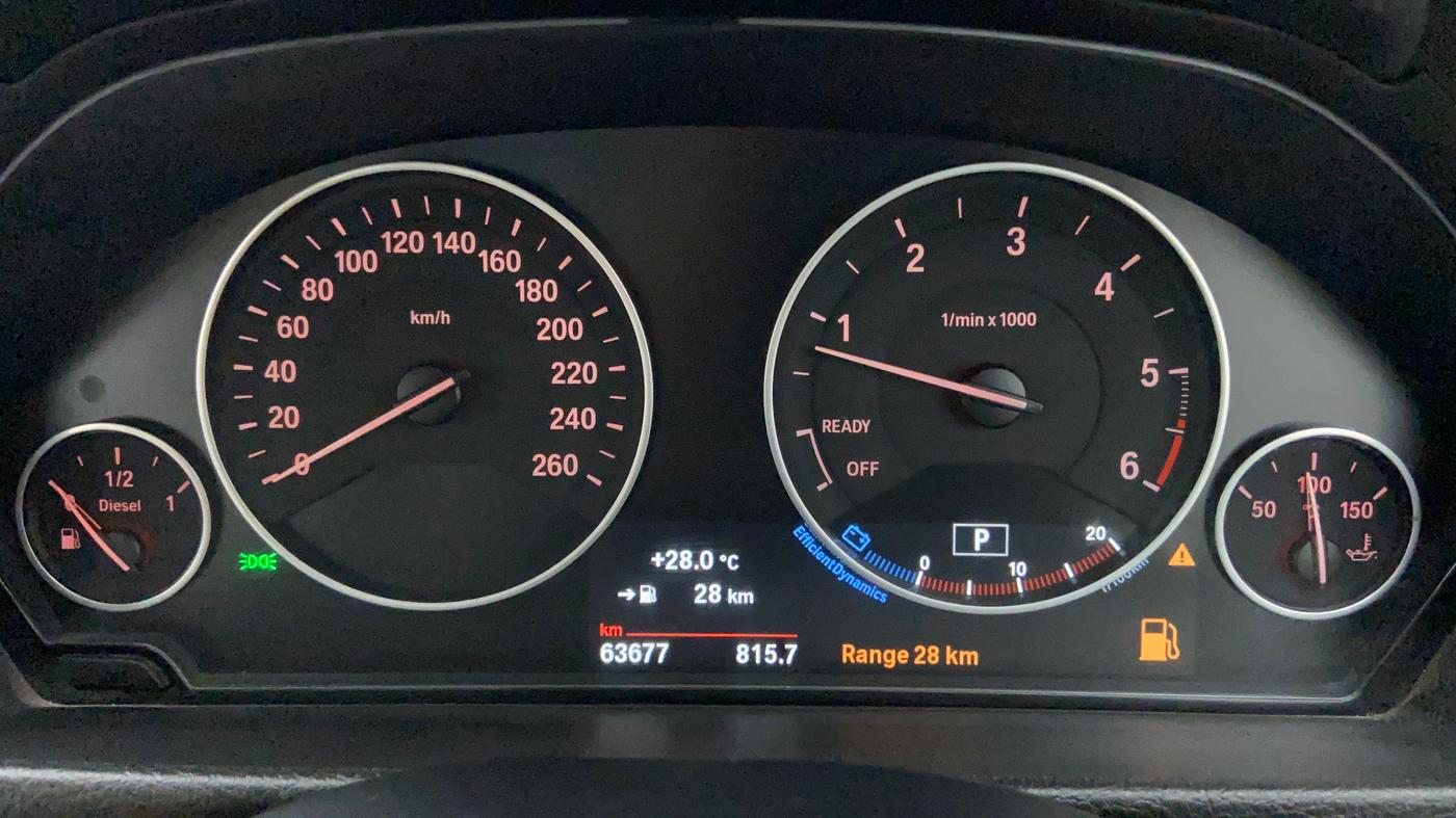 2015 BMW 3 Series 320D LUXURYLINE, Diesel, Automatic, 64,563 km, Odometer View