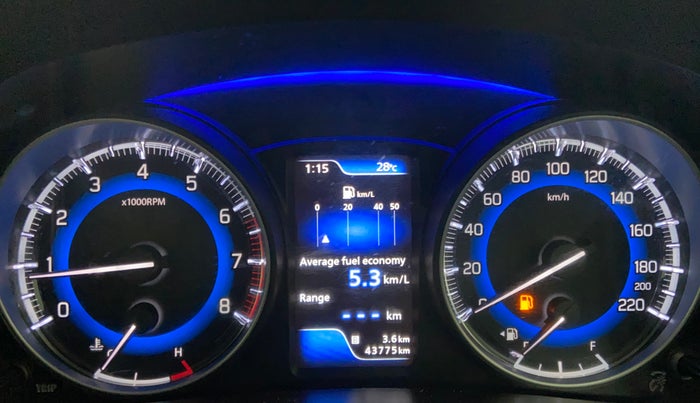 2020 Maruti Baleno ALPHA PETROL 1.2, Petrol, Manual, 43,775 km, Odometer Image