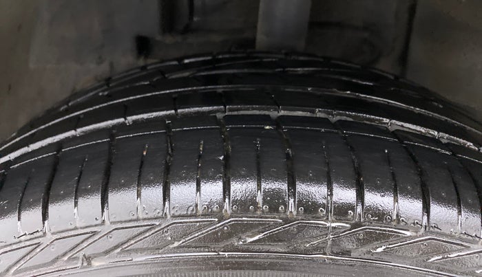 2022 Tata NEXON XZA PLUS (O) PETROL DARK EDITION, Petrol, Automatic, 13,193 km, Left Front Tyre Tread