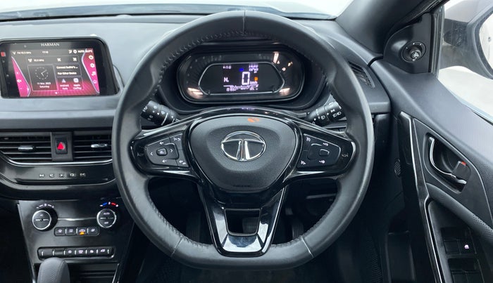 2022 Tata NEXON XZA PLUS (O) PETROL DARK EDITION, Petrol, Automatic, 13,193 km, Steering Wheel Close Up