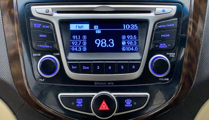 2015 Hyundai Verna FLUIDIC 4S 1.6 VTVT S(O), Petrol, Manual, 32,211 km, Infotainment System