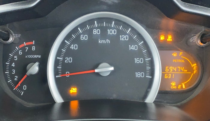 2018 Maruti Celerio VXI CNG D, CNG, Manual, 70,199 km, Odometer Image