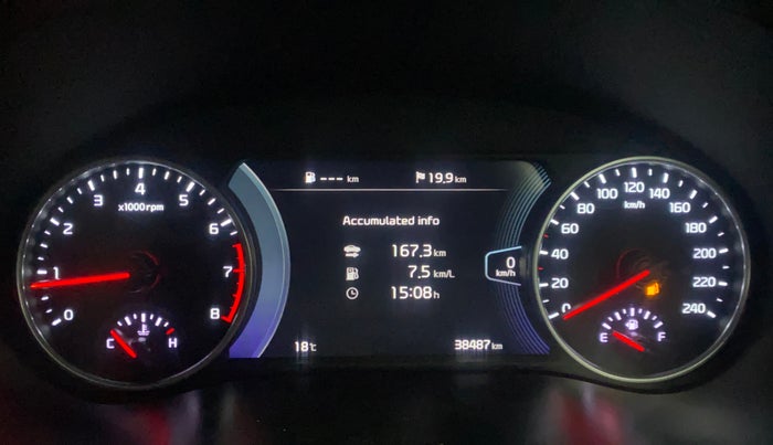 2020 KIA SELTOS GTX PLUS 1.4 PETROL, Petrol, Manual, 38,487 km, Odometer Image