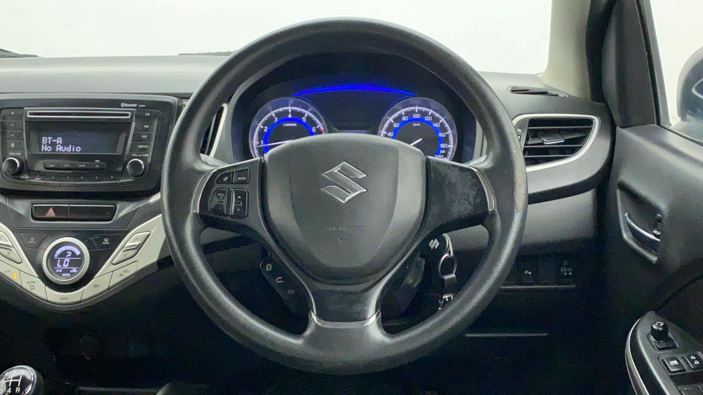 2016 Maruti Baleno DELTA PETROL 1.2, Petrol, Manual, 63,367 km, Steering Wheel Close Up